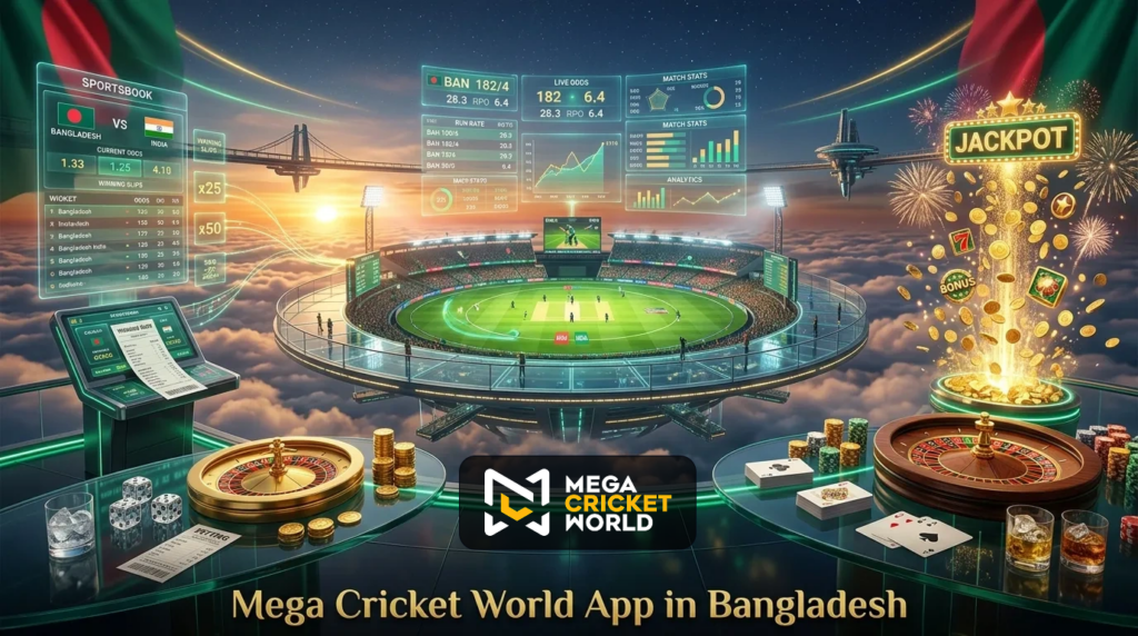 Mega Cricket World mobile betting options available for players from Bangladesh